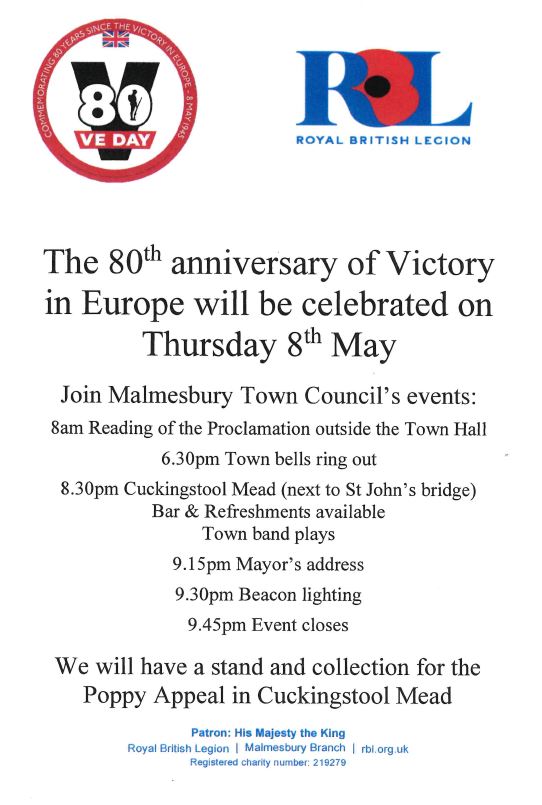 VE 80 Day 80th Anniversary - Thursday 8th May 2025